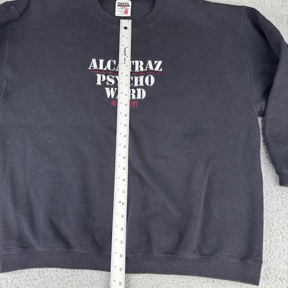 VTG Alcatraz Sweatshirt‎ Crewneck Men XL Tultex USA  Psycho Ward Outpatient - Picture 6 of 8